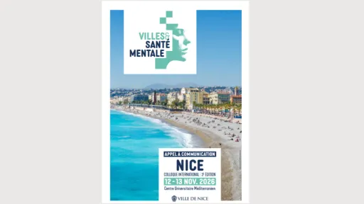 affiche colloque international ville et sant&eacute; mentale Nice 12 et 13 novembre 2026