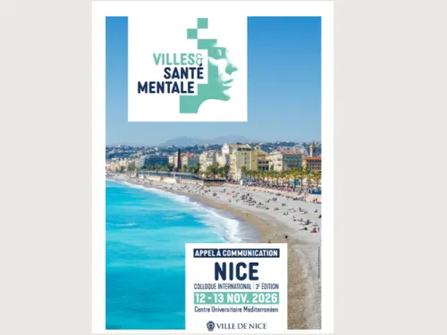 affiche colloque international ville et sant&eacute; mentale Nice 12 et 13 novembre 2026